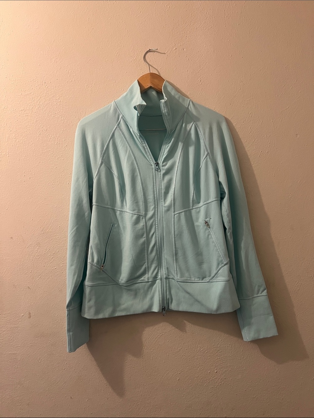 Zella Light Mint Green Full-Zip Athletic Jacket